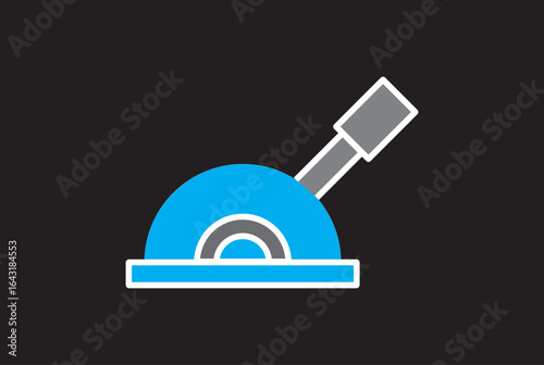 Lever colored icon set. Outline icon set of circuit breaker panels: breaker switch
