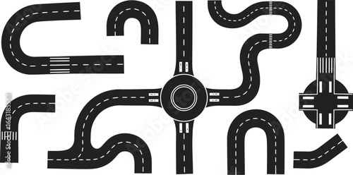 Curved road network collection