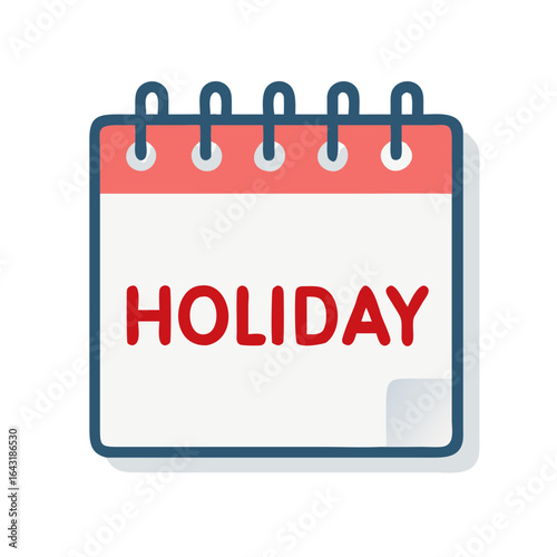 Marked holiday calendar icon design.