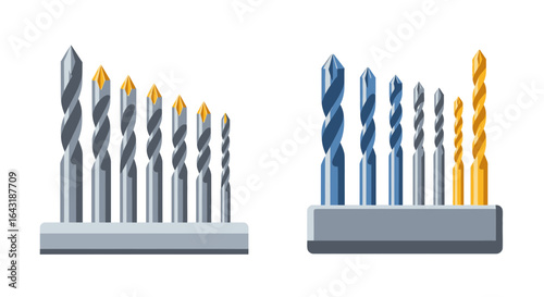 Drill Bit Set with Various Sizes and Types for Drilling Different Materials