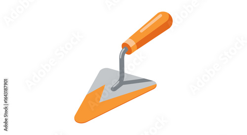 Illustration of a Masonry Trowel Isolated on White Background for Constructions