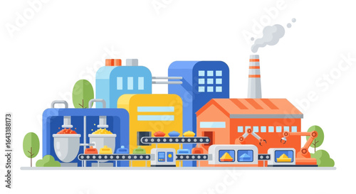 Industrial manufacturing facility utilizing automated processes and equipment