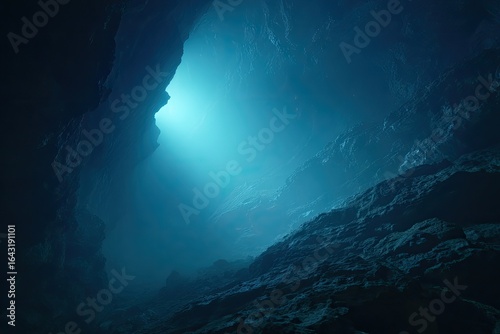 Wallpaper Mural Deep cave interior, light source at opening Torontodigital.ca