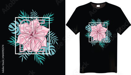 Gen Z Flower T-Shirt Design
