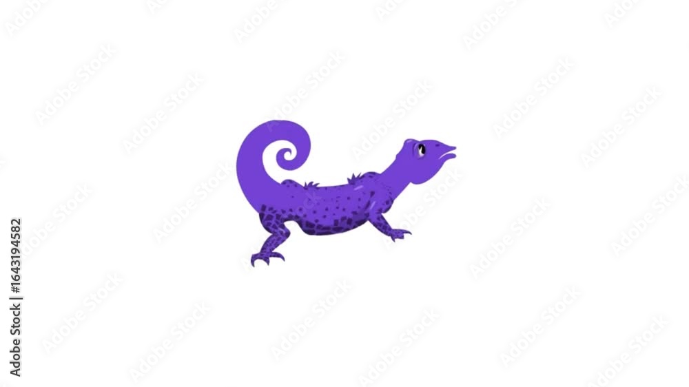 Cartoon gecko hunting insect animation Cartoon gecko hunting insect animation