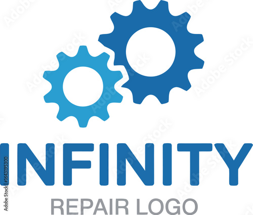 Blue gears infinity repair logo