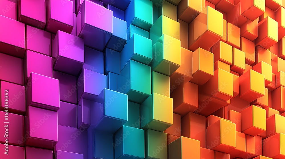 Obraz premium Gradient cubes modern art high resolution picture