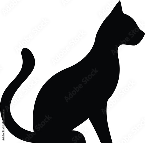 black silhouette of a cat