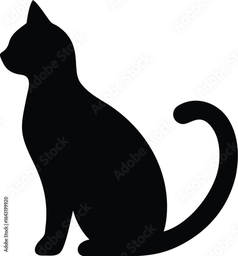 silhouette of a cat
