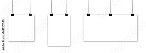 Empty white photo frame mockup