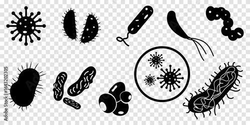 Set of bacteria sign