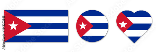 Set of Cuba flag