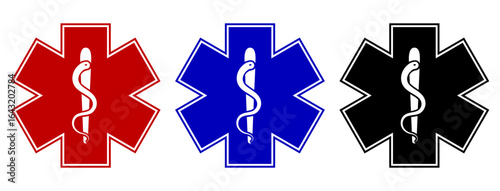 Set of medical star symbol