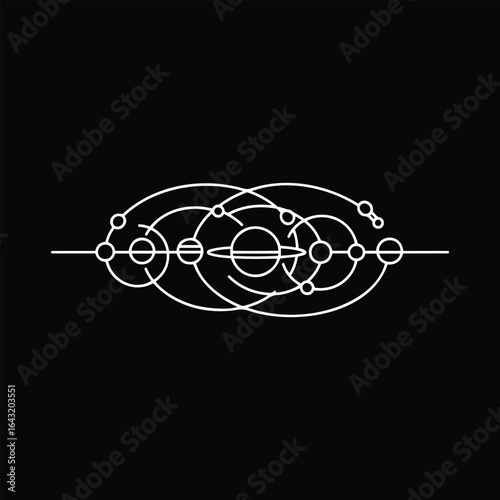 A mystic, scientific study of astronomy, this clip art is a vision of our starry galaxy and universe, with a celestial planet sphere in orbit. A globe for contemplation.