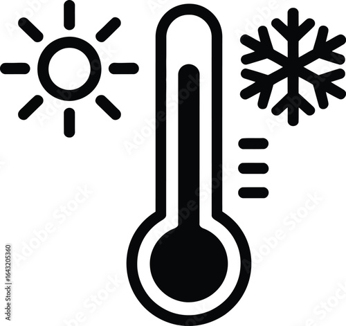 Temperature hot and cold icon