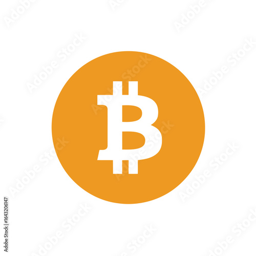 Bitcoin Symbol Depicted in Orange Circle Creating Iconic Cryptocurrency Representation for Digital Financial Transactions