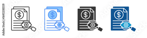 Audit Icon Set Multiple Style Collection