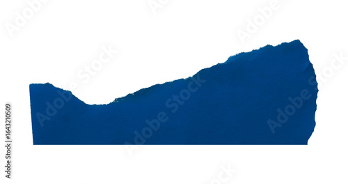 Blue torn paper isolated on transparent background