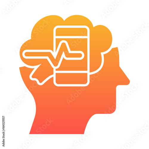 Social Addict Mental Health Awareness Concept