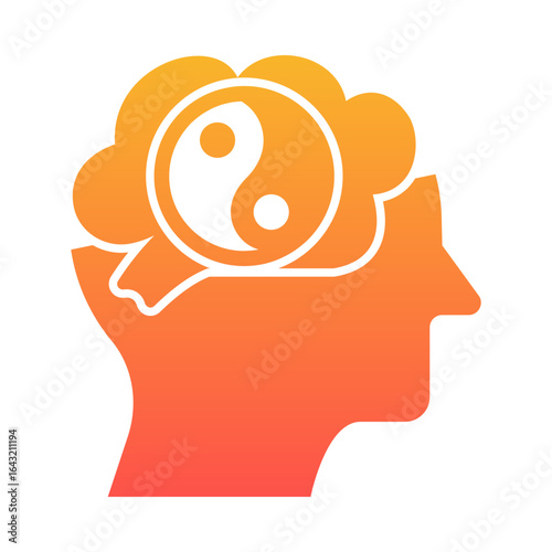 Yin Yang Mental Health Awareness Concept