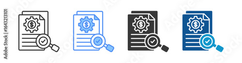 Audit Icon Set Multiple Style Collection