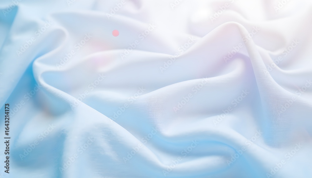 Obraz premium Soft Wrinkled White Fabric with Gentle Light for Elegant Background or Textiles Design