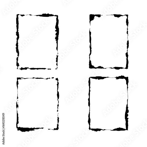 set of grunge paper