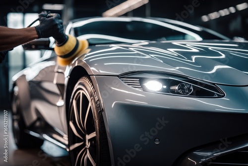 Wallpaper Mural Professional Car Detailing: Polishing a Modern Vehicle for Showroom Finish and Automotive Perfection Torontodigital.ca