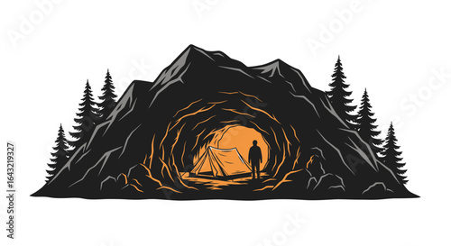 secluded mountain cave campsite adventure solitude and the perfect escape from modern life