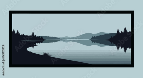 serene lakeside panorama a calming nature scene for relaxation wellness and travel websites