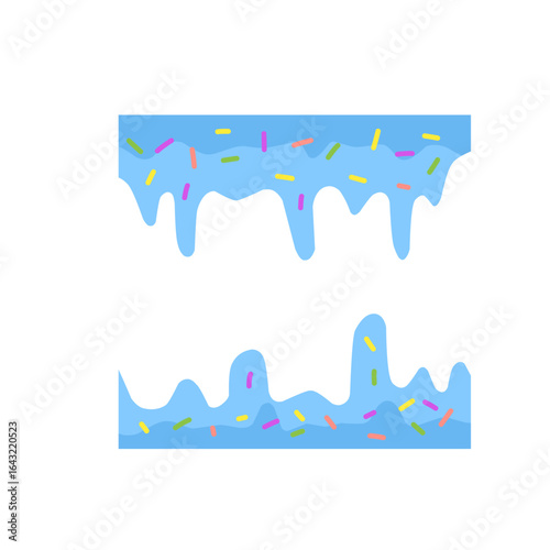 ice cream frame border with colorful sprinkles