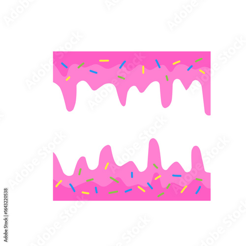 ice cream frame border with colorful sprinkles