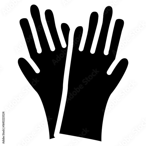 Rubber Gloves icon vector image. Can be used for House Cleaning.