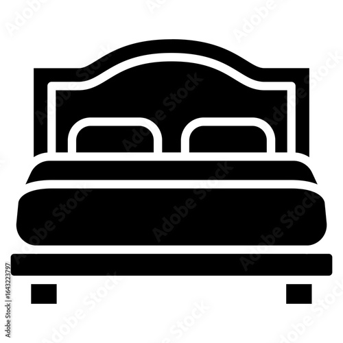 Bed icon vector image. Can be used for House Cleaning.