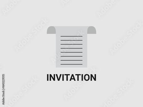 a stylized document that is unrolling