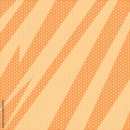 Pop art comic book strip background and cover design. Explosion, isolated retro style comics radial orange, background. Halftone colored background frame