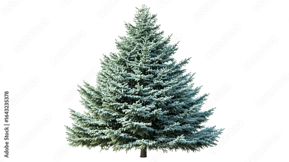 Fototapeta premium Green Pinaceae Needled Tree on Transparent Background PNG