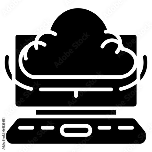 Cloud Computing icon vector image. Can be used for Coding and Development.