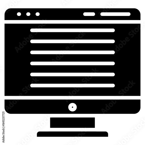 Computer Website icon vector image. Can be used for Web Hosting.