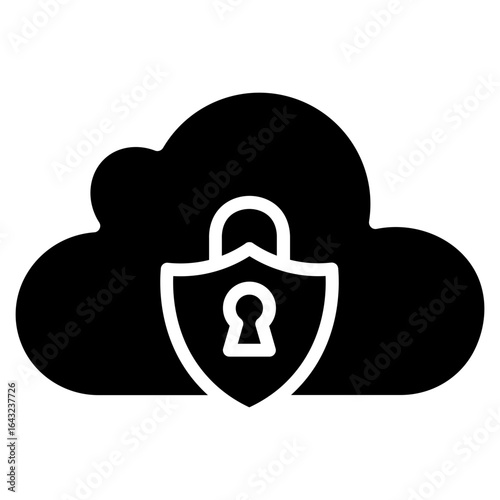 Cloud security icon vector image. Can be used for Web Hosting.