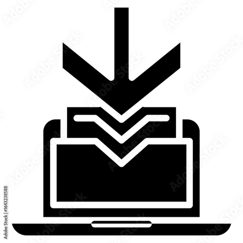 Download File icon vector image. Can be used for Web Hosting.