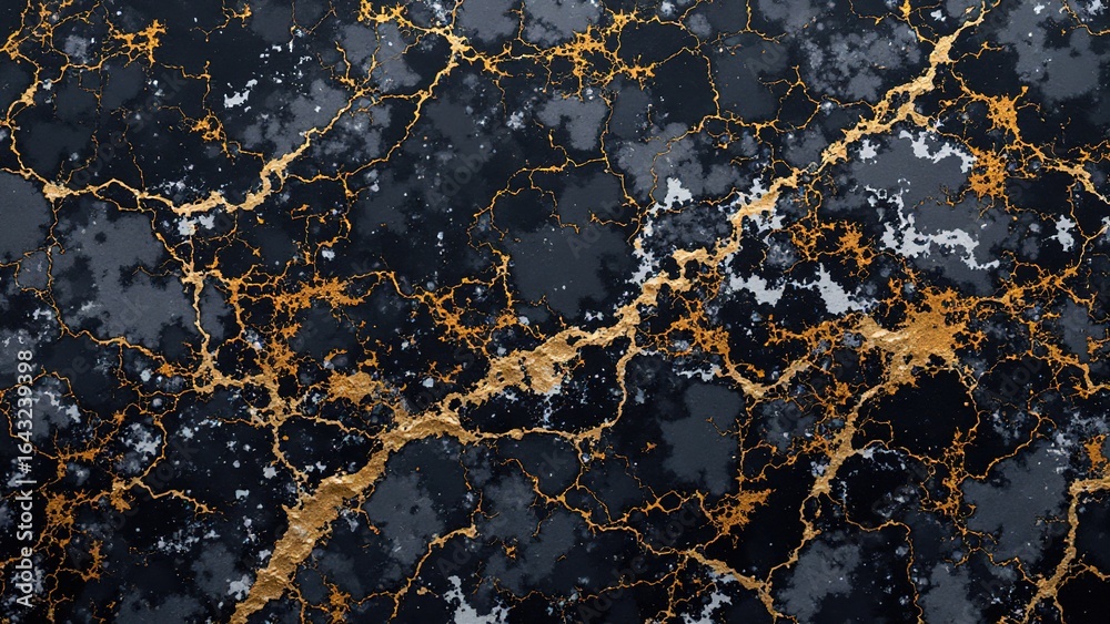 Obraz premium Elegant Black and Gold Marble Texture for Modern Design Projects
