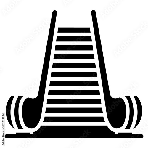 Escalator icon vector image. Can be used for Mall.