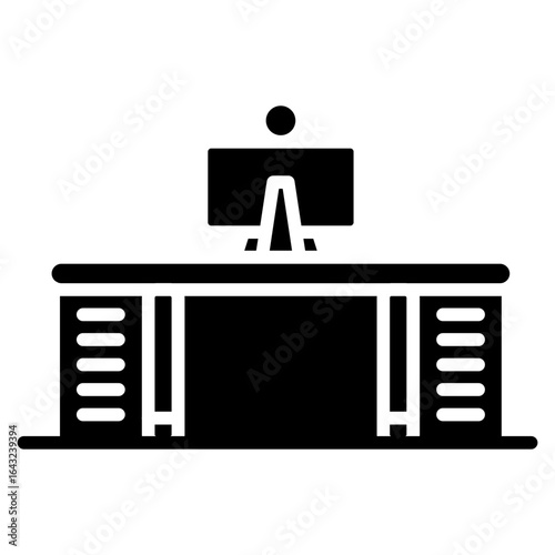 Information Desk icon vector image. Can be used for Mall.