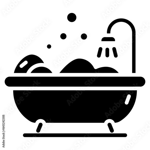 Bathtub icon vector image. Can be used for Spa.