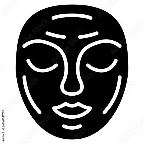 Facial Mask icon vector image. Can be used for Spa.