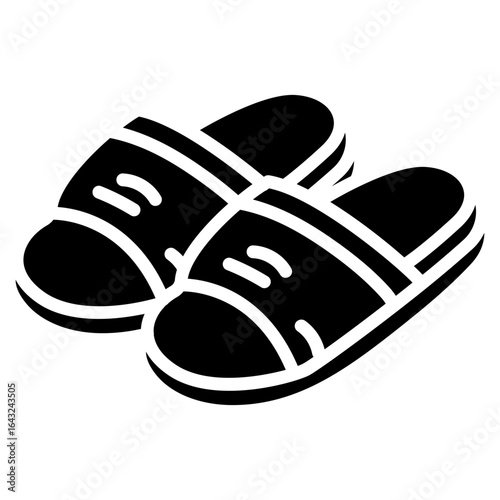 Slippers icon vector image. Can be used for Spa.