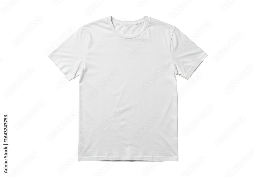 Naklejka premium Plain white tshirt isolated on transparent background, ready for custom design and printing