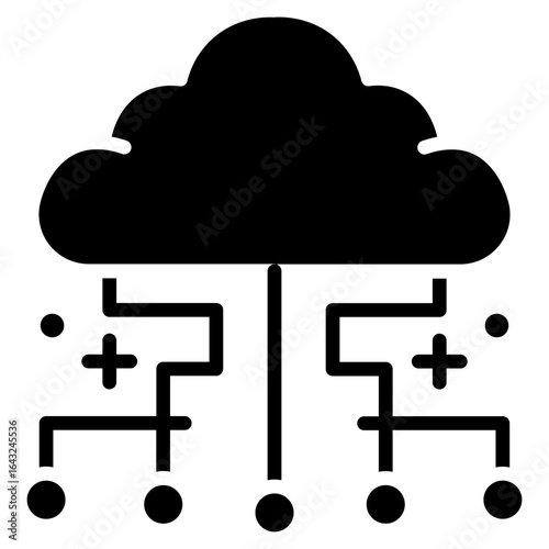 Cloud Network icon vector image. Can be used for Web Marketing.