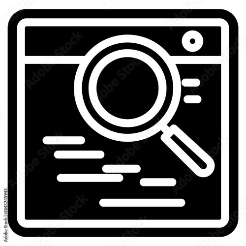 Content Search icon vector image. Can be used for Web Marketing.